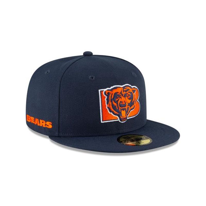 NFL Chicago Bears Logo Mix 59Fifty Fitted (JLF2715) - Blue New Era Caps